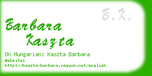 barbara kaszta business card